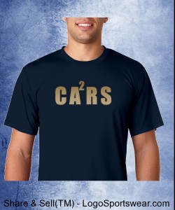 CA2RS Printed logo Dry Fit T-shirt Navy Blue Design Zoom